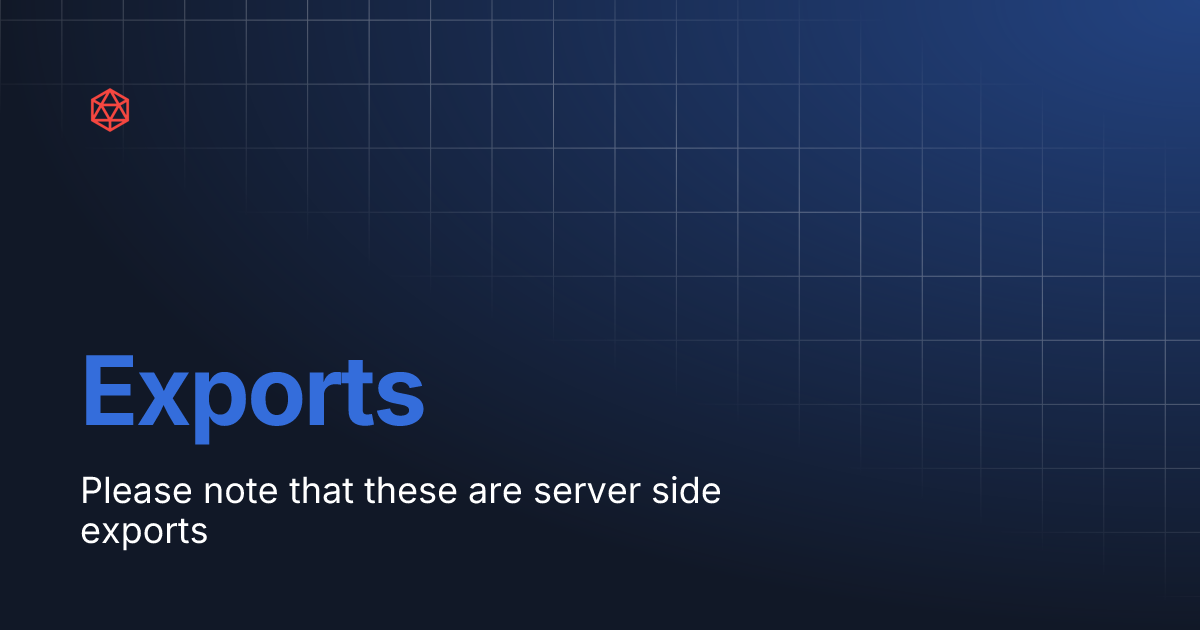 Exports | NANO Scripts Docs